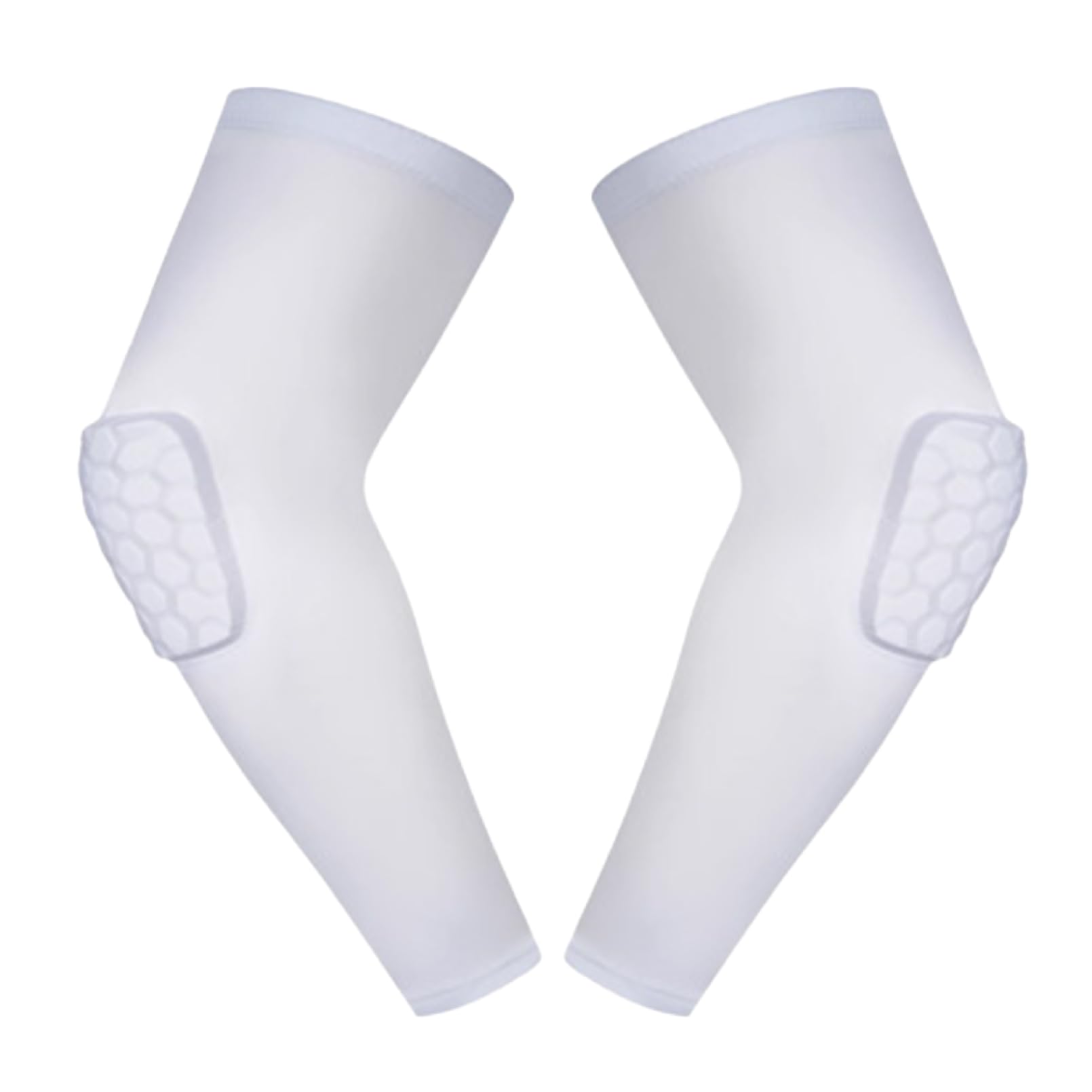 

SATOMO Elbow Arm Sleeves for Shock Injury Prevention for and Unisex Pads, Sports, Absorption, Breathable, Basketball, Volleyball, Handball, (White, L) белый