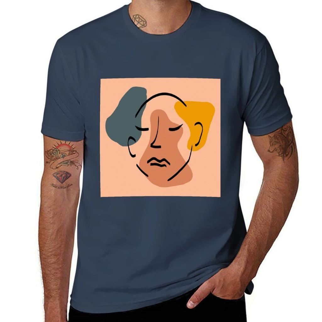 Abstract Lady Tshirt Casual Light Summer Short Sleeve Top