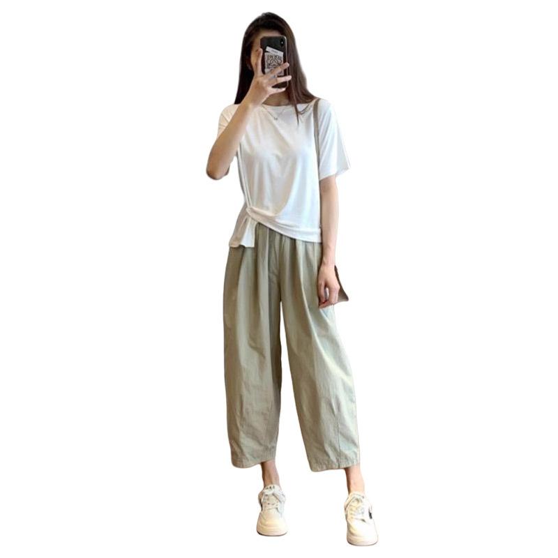 New Summer Thin Harlan Pants Large Size Loose Nine-point Pants