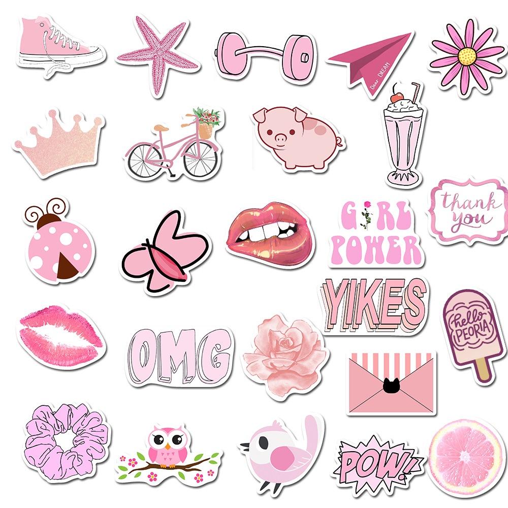 Cute And Colorful Waterproof Stickers For Luggage Water Bottles Computers And Cars Set Of 50 Jxz-tz