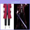 Devil May Cry Dante Roleplay Costume Set With Jacket Shirt Pants Gloves