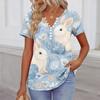 Womens Spring Tops Short Sleeve Printed Tee Summer Shirts for Women Casual Womens Summer Tops Dressy Casual for Daily Wear