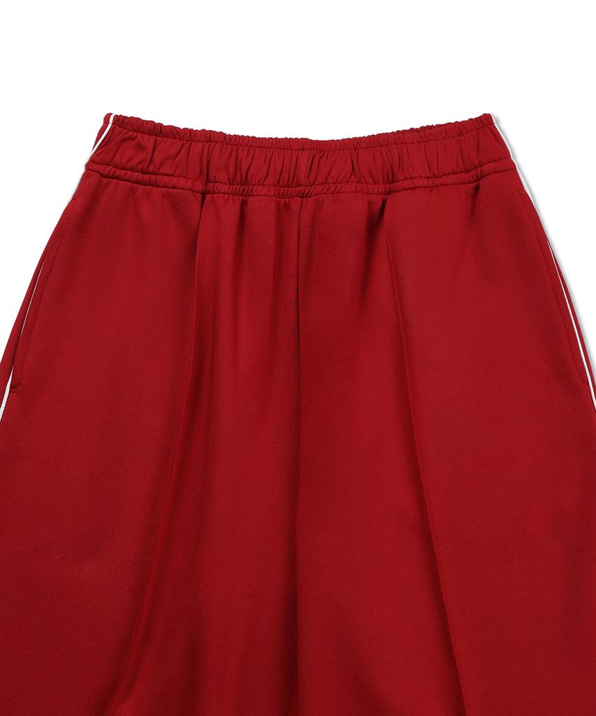 Michikoleondeonkosino Lace-Trimmed Jersey Pants Red