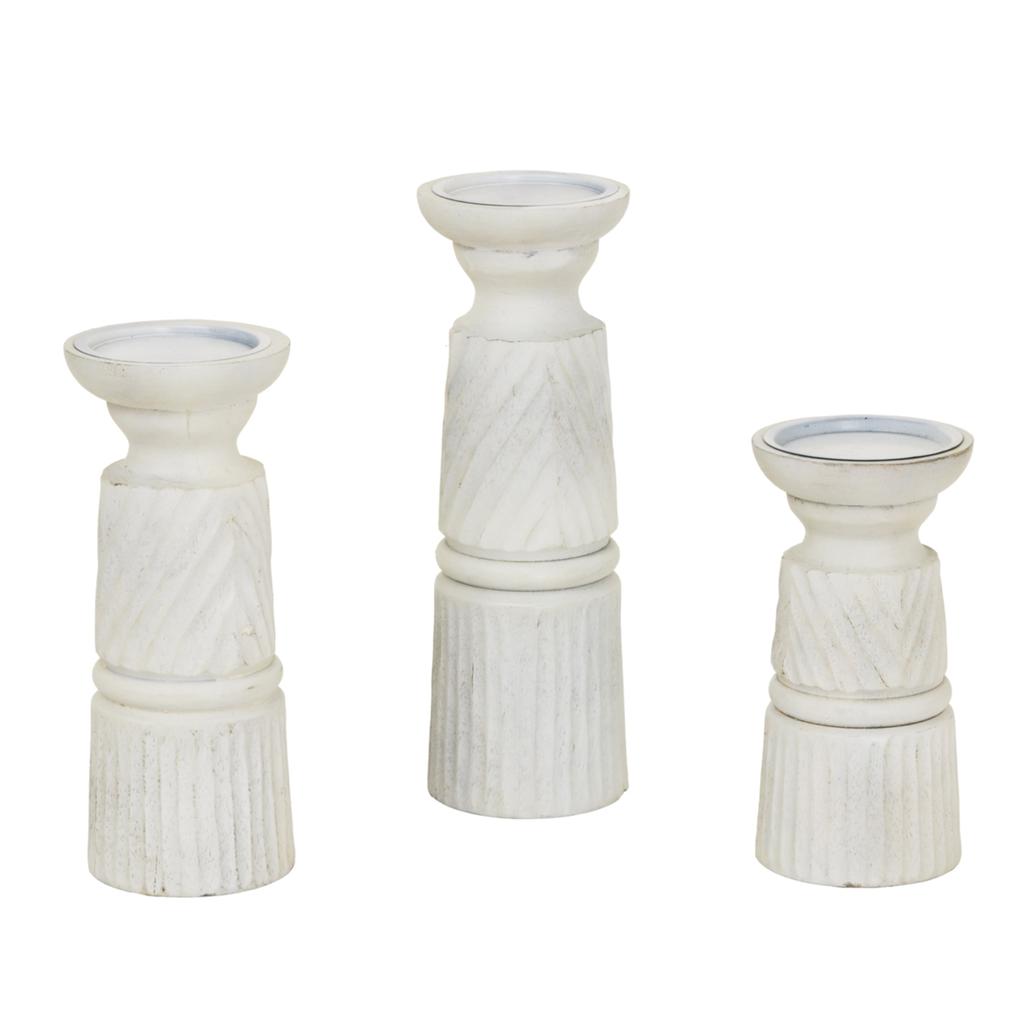 Hill Interiors Large Carved Candle Holder