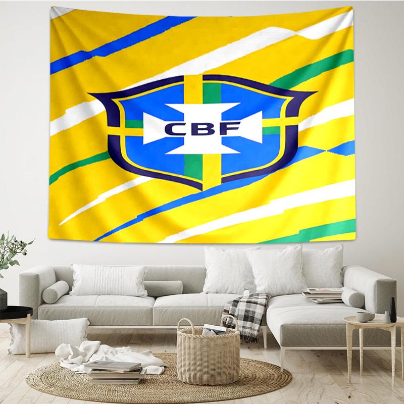 1PC Brazilian Football Federation Printed Tapestry Room Decoration Wall Hanging for Living Room Bedroom, dormitory, Birthday and Christmas gifts
