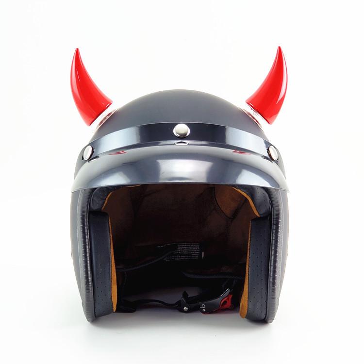 Motorhelm Duivelshoorn Siliconen Zuignap Helm Decoratie Accessoires(groot)
