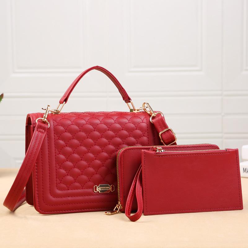 New Women Small Square Bag Shoulder Bags Mother Child Package 3pcs Trend Fashion Handheld Bag Portable Commuter Crossbody Bags