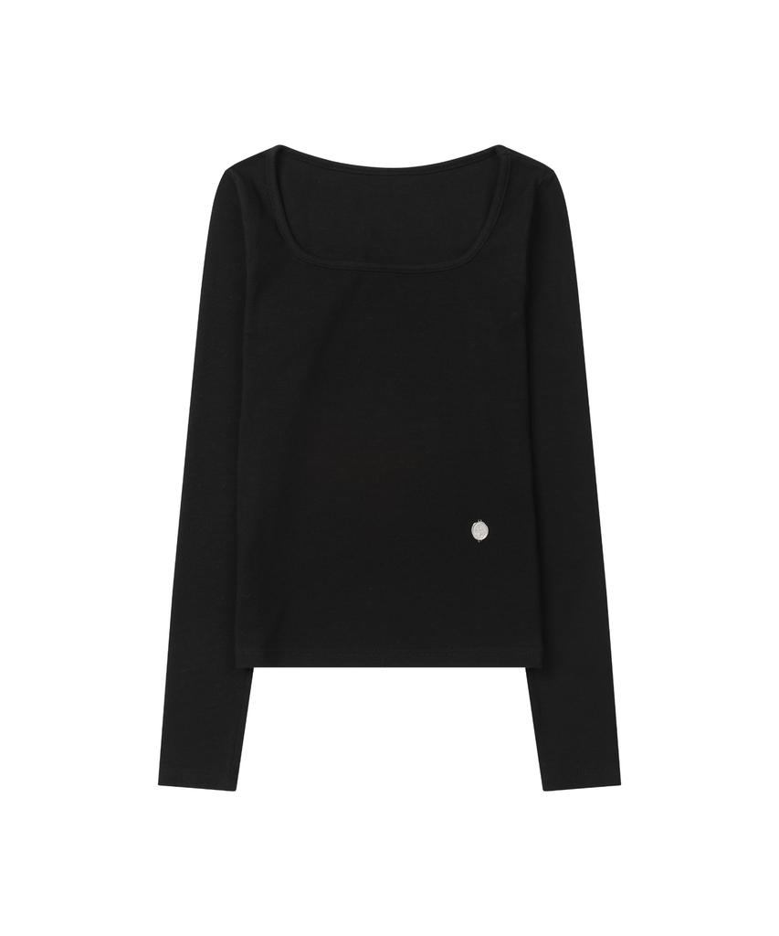 Ledeoli Square Neck Ribbed Long Sleeve [3 Colors]