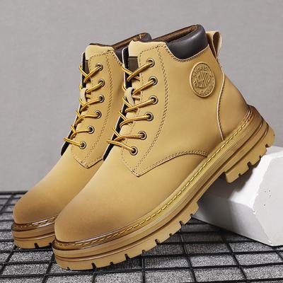 Stivali Sportivi da Uomo per Esterno Versatili Autunno Inverno Moda Scarpe da Lavoro Antiscivolo Indossabili per Camminare Stivali Base Fatti a Mano Scarpe da Uomo