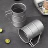Shangqi Retro Industrial Stainless Steel Camping Mug (2-Pack)