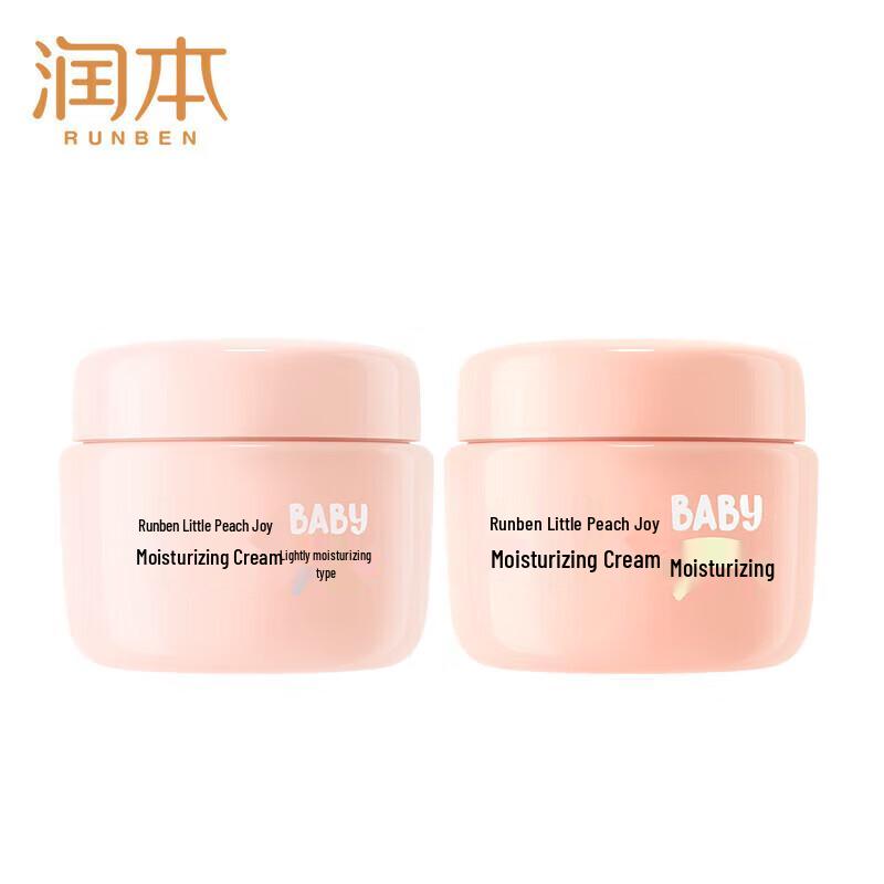 RUNBEN Little Peach Joy Hydrating Face Cream Duo Set