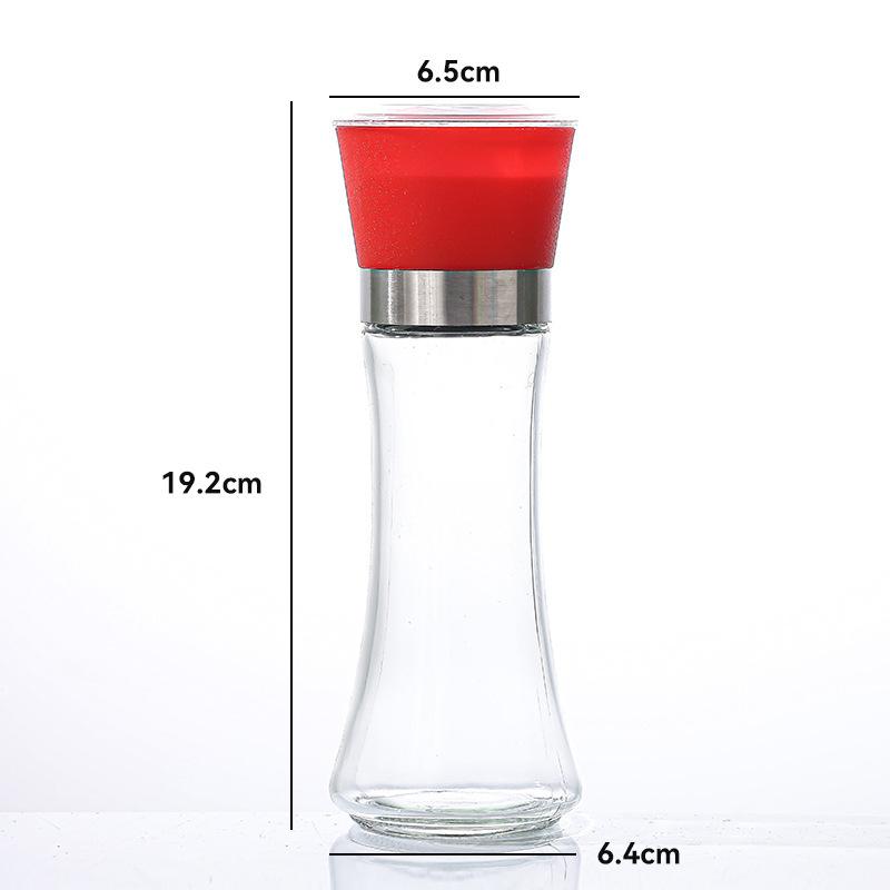 Stainless Steel Salt and Pepper Mill Manual Food Herb Grinders Spice Jar Containers Kitchen Gadgets Spice Bottles Glass