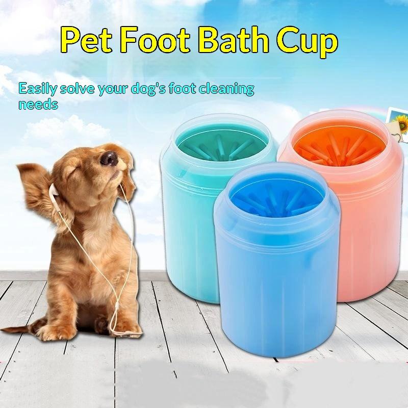 1Pcs Portable Outdoor Pet Foot Washer Paw Clean Brush Dog Paw Cleaner Cup Soft Silicone Combs Quickly Wash Foot Cleaning Bucket
