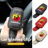 PU-Leder Auto Sonnenbrillenhalter Mehrzweck Brillen-Kartenhalter Für Abarth FIAT FR 500 Punto Ducato Palio Bravo Doblo Tipo
