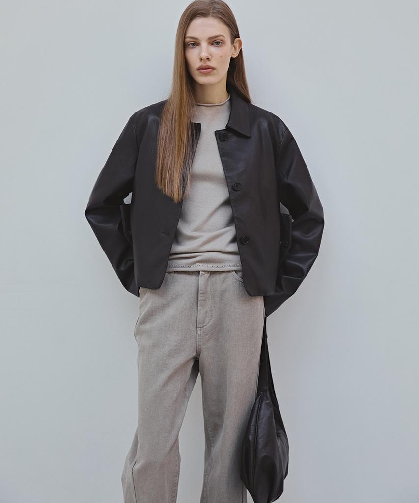 Leopeusaideuhwaiteulabel Twist Denim Pants Greige