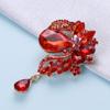 African Exaggerated Personality Colored Large Crystal Glass Brooch Fashion Brooch Women'S Clothing Accessories