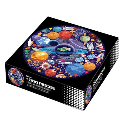 Linablue Adult Concentration Round Puzzle - 1000-Piece Cosmic Journey