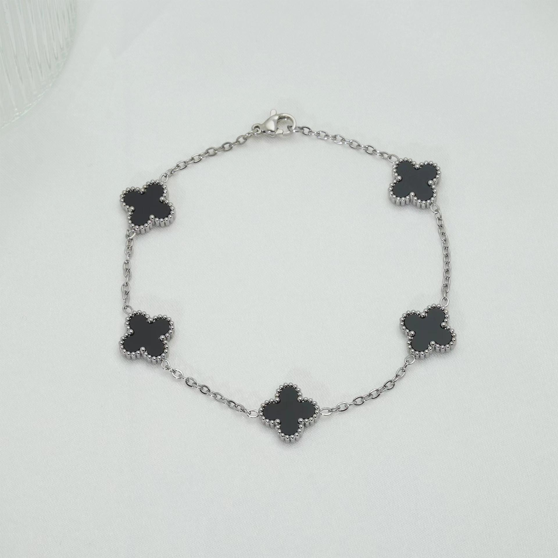 

Классический браслет с четырехлистным клевером, женское украшение, новый модный браслет высокого класса