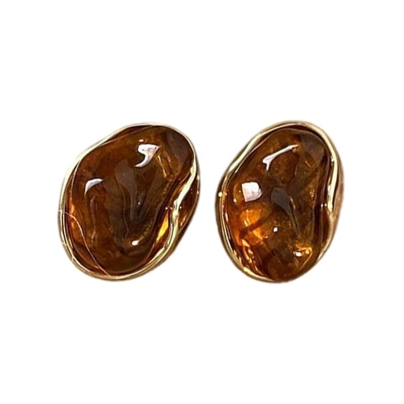 Trendy Amber Earrings Portable And Comfortable For Long Time Wearing