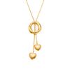 Qiong Yao Long Irregular Circle Heart Tassel Sweater Chain Fashionable Stainless Steel Necklace