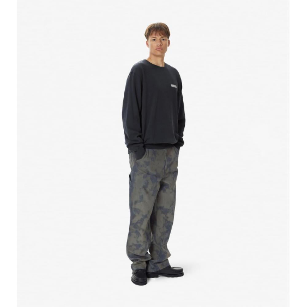 Thisisneverthat Etiqueta Script Gola Redonda Azul Marinho