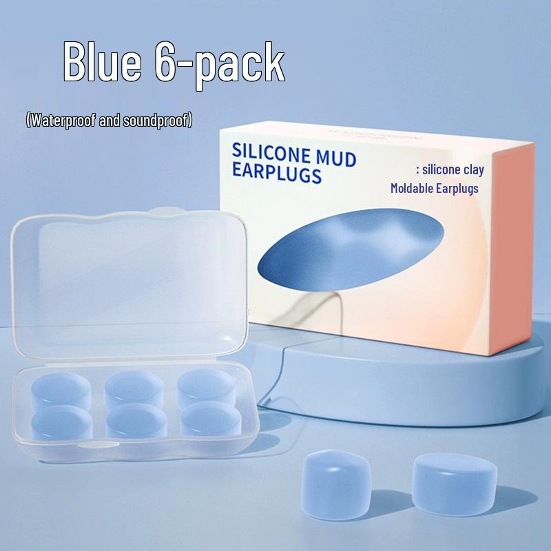 Waterproof Silicone Noise Cancelling Earplugs for Sleeping & Swimming - Snore & Sound Protection