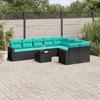 VidaXL Garden Lounge Set with Cushions 10 Pcs, Patio Sofas, Furniture Set, Outdoor Terrace Furniture, Black 3219437