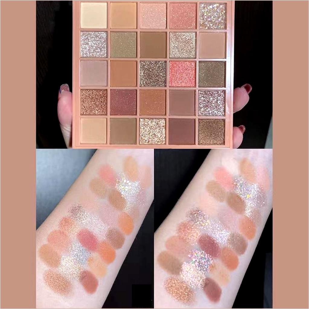 25color Eye Shadow Palette Nude Color Low Saturation All-match Large Base Eye Shadow Palette Pearlescent Matte Matte Makeup Remover Affordable Eye