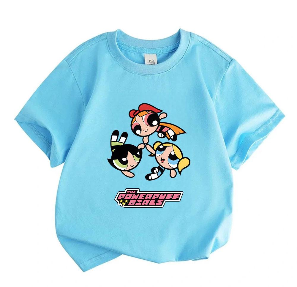Kids Boys Girls Crew Neck Short Sleeve 100% Cotton T-Shirt Cute Cartoon Super Little Girls Print Casual Comfortable Soft Breathable Summer Daily Top T