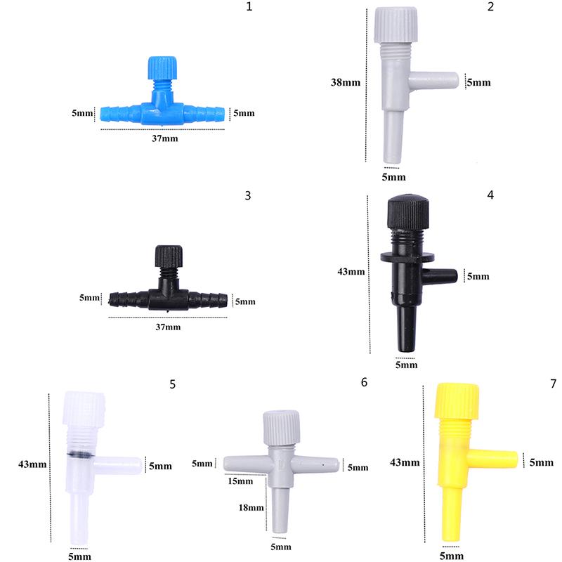 5Pcs Tank Volume Control Oxygen Valve Aquarium Air Regulator Flow Tube Pipe