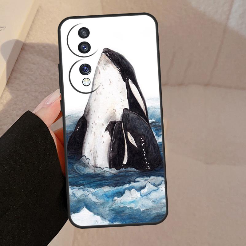 Killer Whale Orca For Honor Magic 7 Pro 5 6 V5 Case For Honor 200 400 50 70 90 Lite X8a X8b X9a X9b X9c Cover