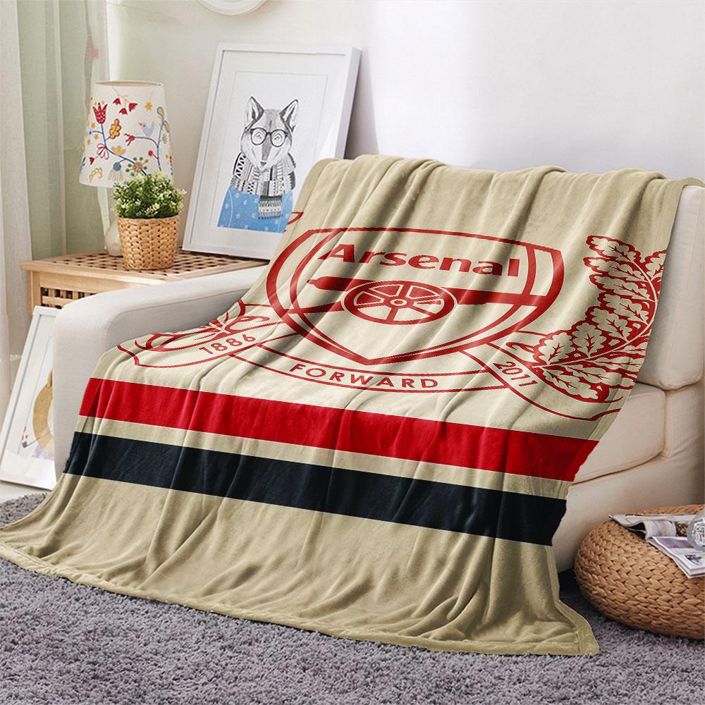 1PC Arsenal F Patterned Flannel Blanket Suitable For All Seasons for Home Decor Warmth and Comfort Gifts Holiday Present
