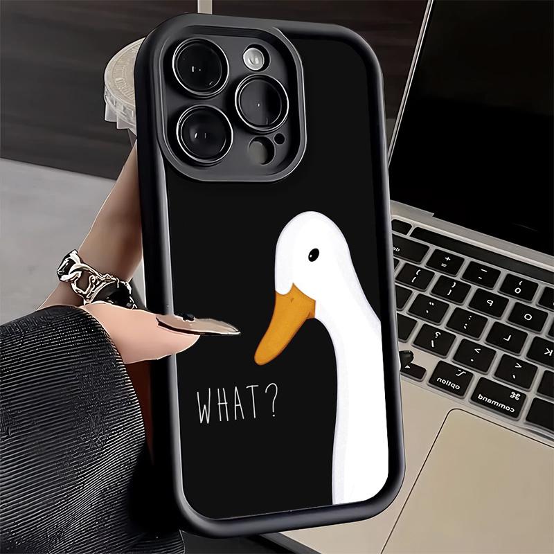 Phone Case for iPhone 17 Air 16E 15 16 Pro Max Funny Cartoon Goose Game Cover 14 Plus 13 12 Mini Soft Shell Silicone Fundas