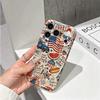 Red White Blue Scrapbook Flag Truck Hotdog Firework Art Film Aesthetic Protective Shockproof Bumper Case For iPhone 13 14 15 16 17 Pro Max Plus
