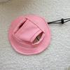 Cotton Pet Sunshade Cap Solid Color Pet Sunscreen Tie Hat Fashion Pet Fisherman Hat  Devon Rex