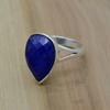 Lapis Lazuli 925 Sterling Silver Ring, Lapis Pear Gemstone Handmade Ring Jewelry, Statement Faceted Stone Ring