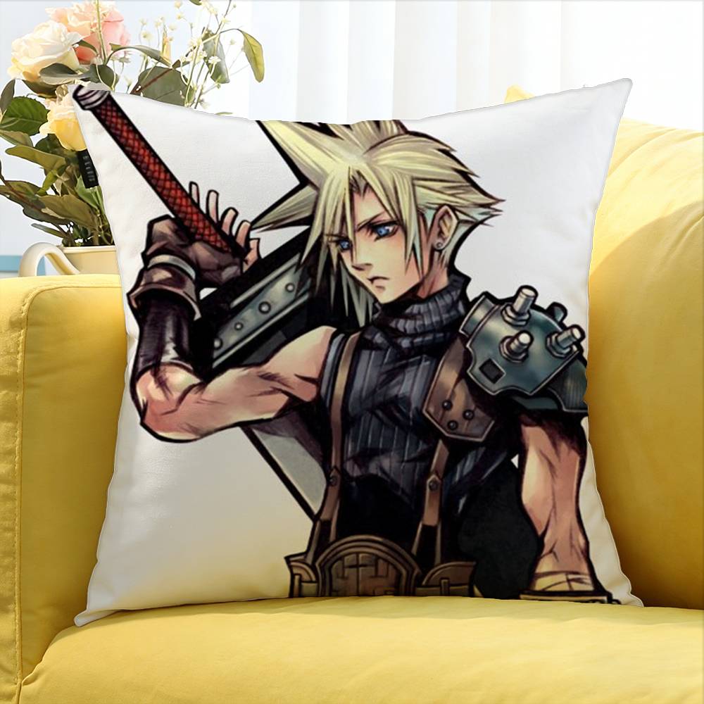 Game CCloud SStrife World Various Sizes Square Pillow Case For Car Home Bedchamber Decor