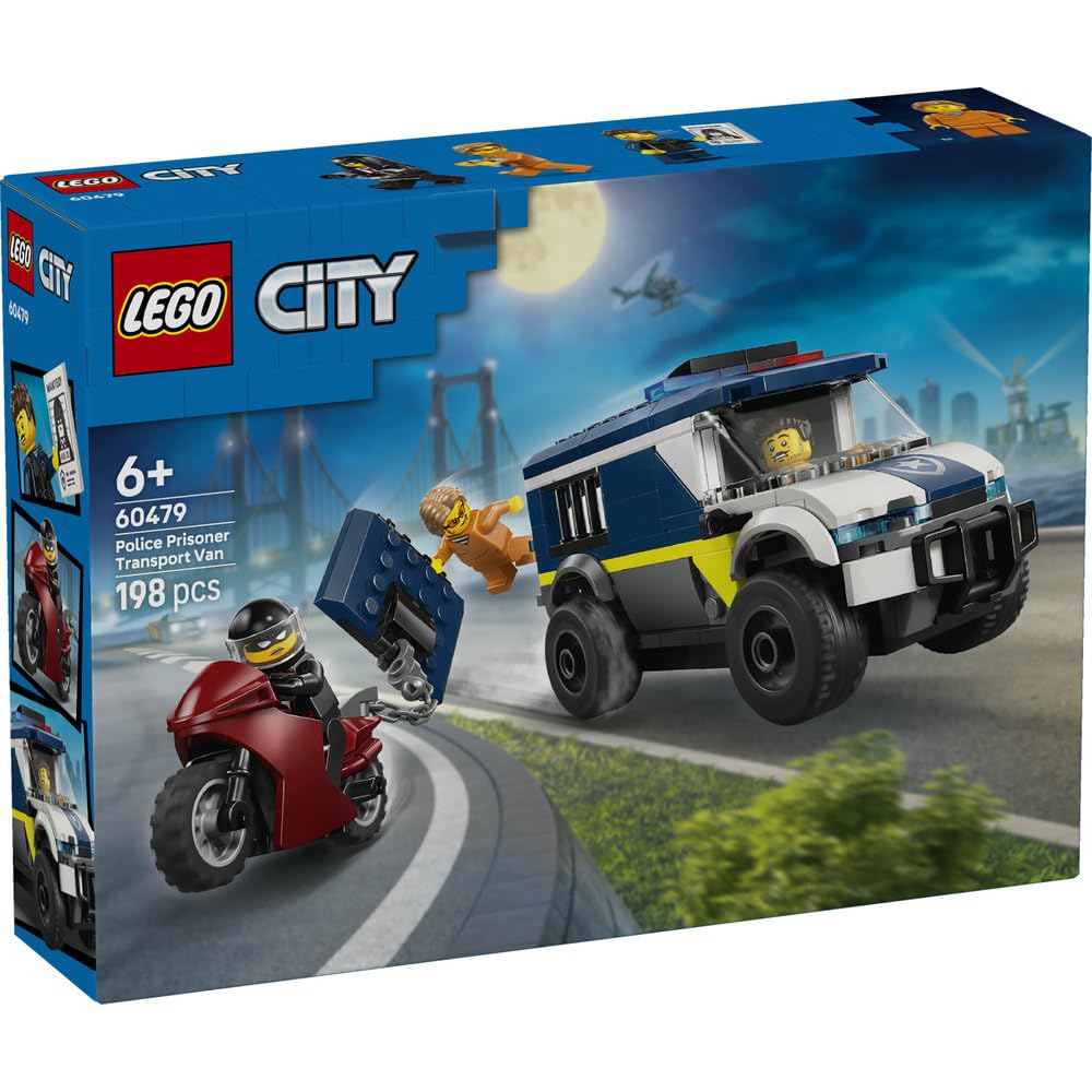 LEGO City Police Car Toy - Birthday Present, Building Blocks, Educational Toy for Boys and Girls, Ages 6, 7, 8, 9, Vehicle, Car, Miniature Car, Interi