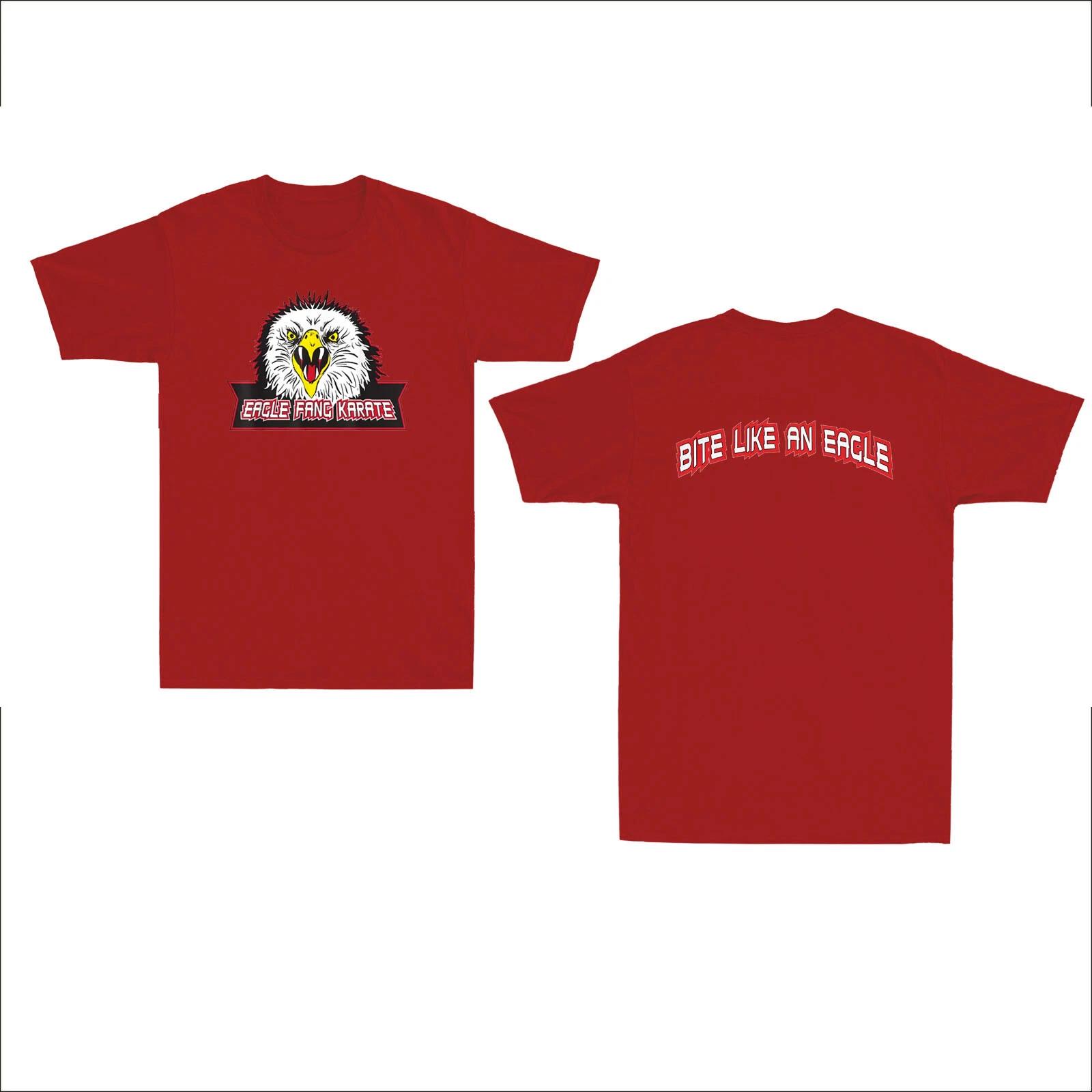 Men s and Women s T-shirts Eagle Fang Karate Shirt 80 s Film Cobra Kai Dojo Front & Back Printt L