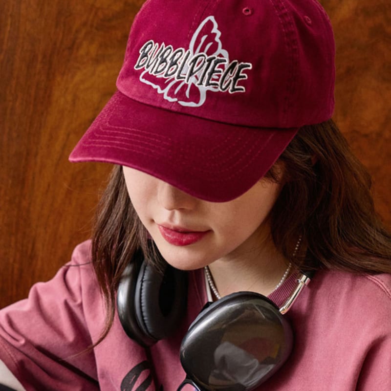 BUBBLPIECE Bubblpiece Butterfly Ball cap_BURGUNDY