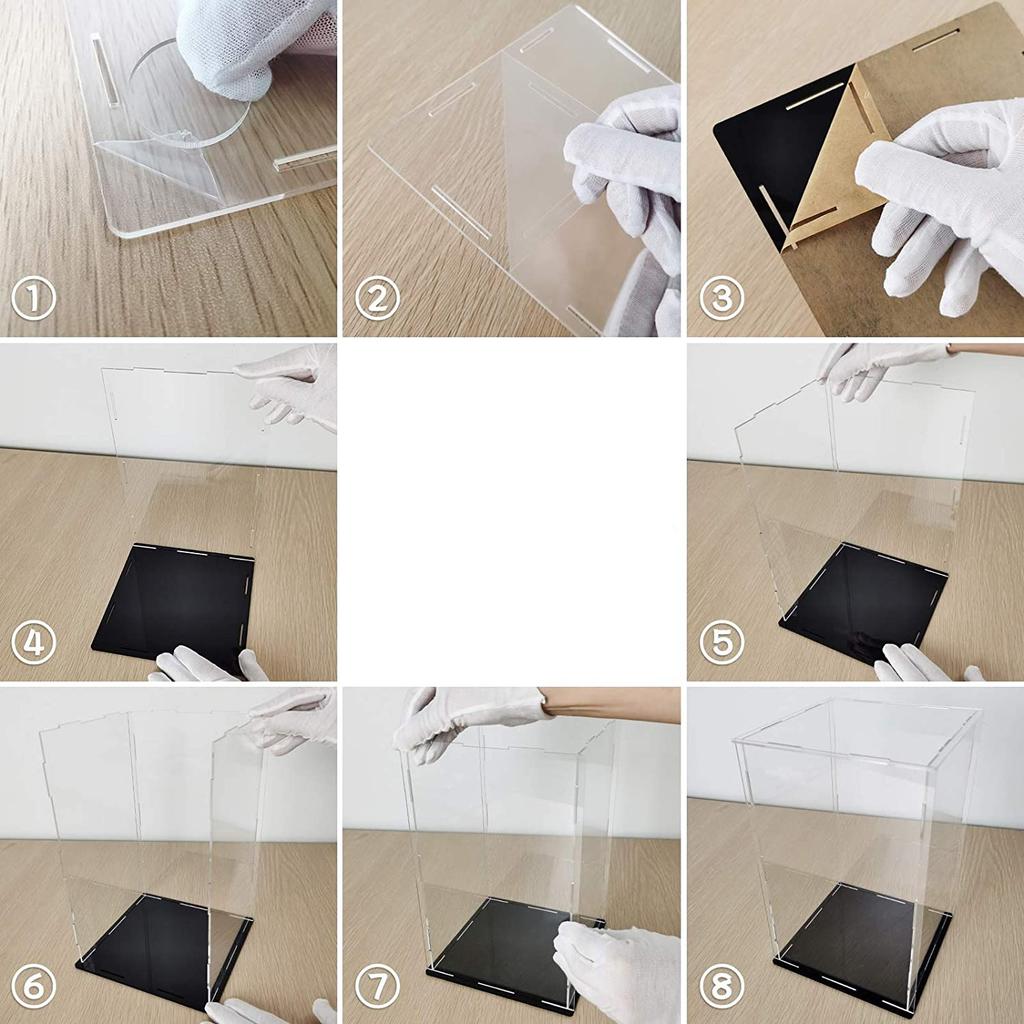 Clear Acrylic Display Case for Figures/Toy/Collectibles/Car Model Countertop Box Organizer Stand Dustproof Protection Showcase