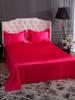 High End Satin Sheets, Soft And Comfortable Solid Color Sheets, Luxurious Single And Twin Bed Sheets