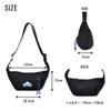 Super Water-Repellent RE-PET Banana-Shaped Shoulder Bag, Black, Logo, Snoopy, SPZ-3343