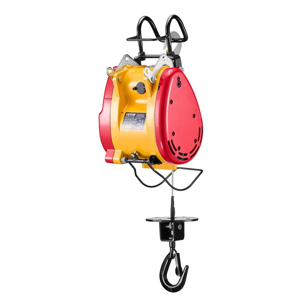 2-in-1 Portable Electric Hoist Winch 1100LBS Wired/Wireless Remote Control