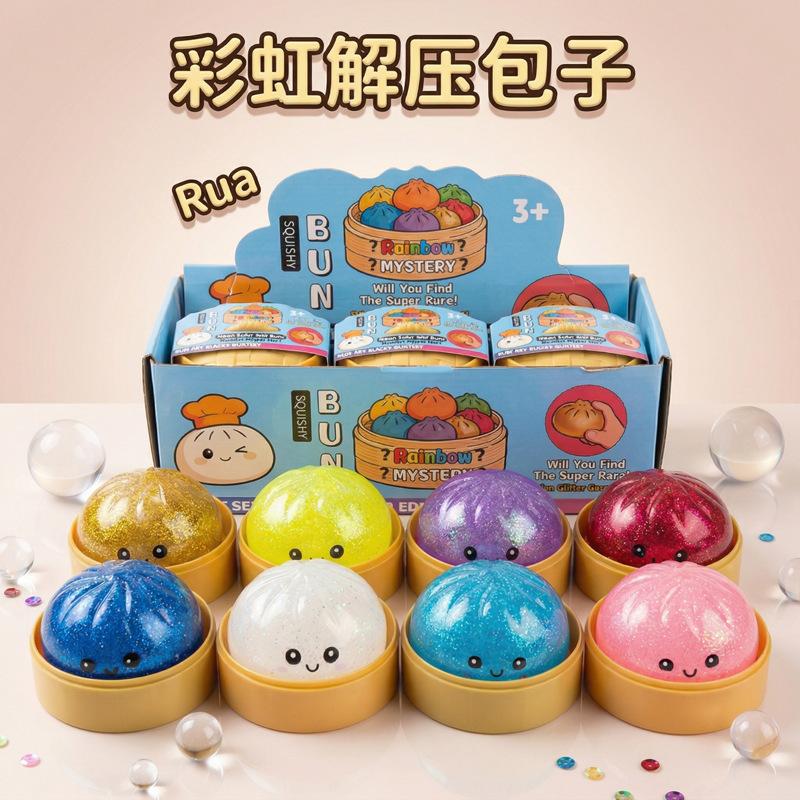 Popular Needoh Same Decompression Toy High-Value Soft Rubber Vent Buns Slow Rebound Pinch Music
