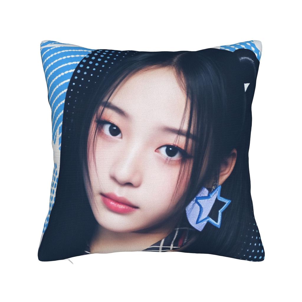 Kpop Style Girl Minji Bunnies Art Pillow Case Print Pillow Cover Retro Trendy Pillowcases For Living Room Sofa
