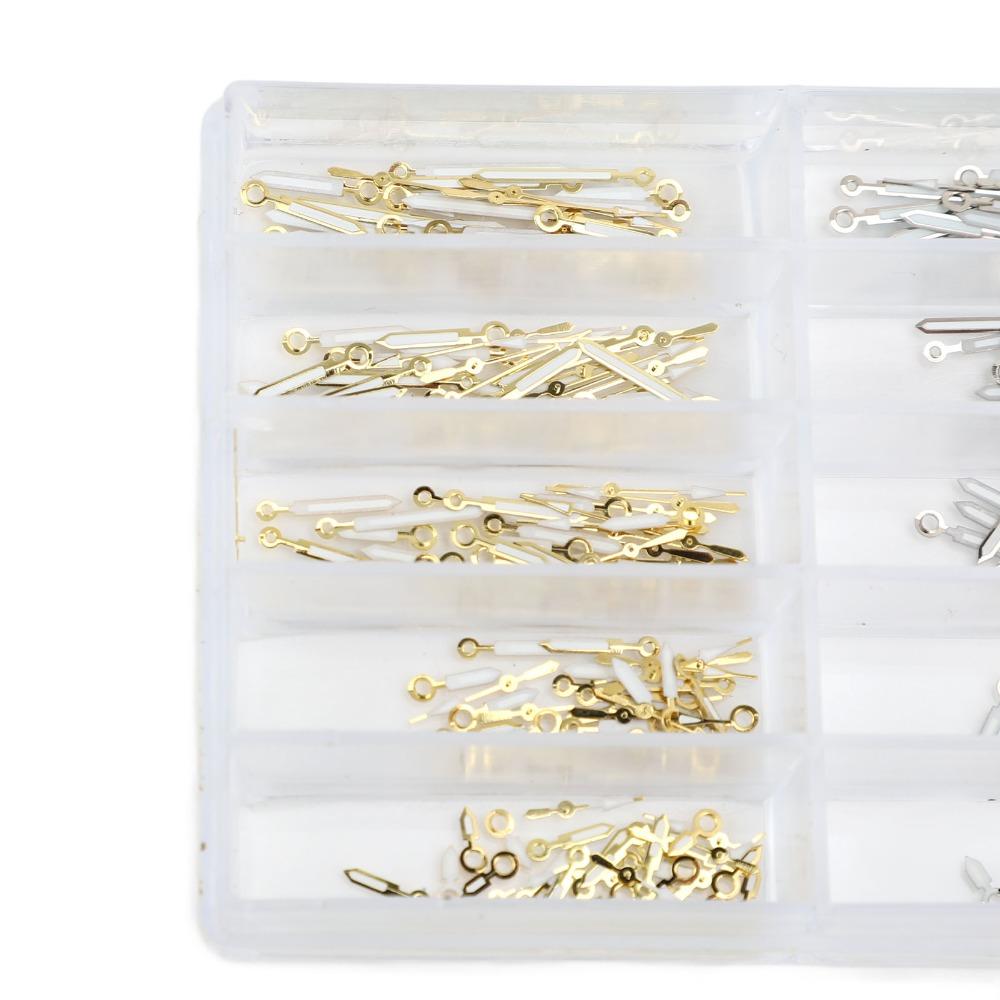 100 Sets Watch Hands Replacement Silver Finish Luminous Watch Hands  Timepiece Enhancement