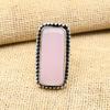 Appealing Pink Chalcedony Gemstone 925 Sterling Silver Handmade Lovely Jewelry Ring For Women