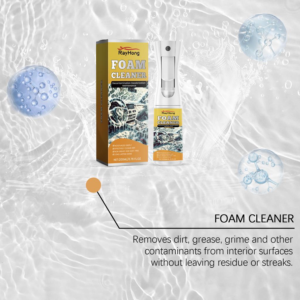 RAYHONG Car Multi-purpose Foam Cleaner Interior Care Antifouling Waterproof Maintenance Cleaner Foam