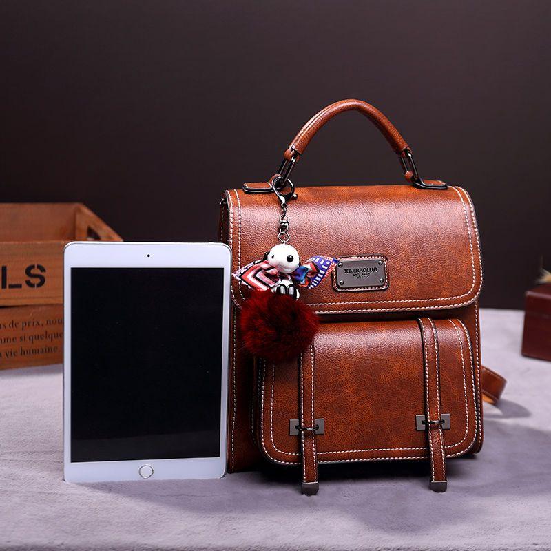 Kožená dámská taška Víceúčelový batoh Cambridge Bag Špičková taška Fashion Trend Messenger Bag